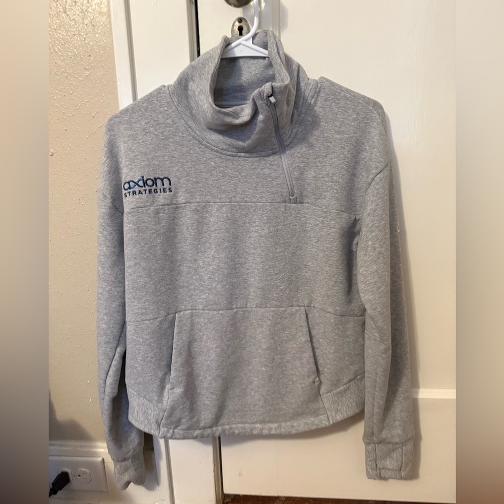 Women’s The North Face Gray Quarter Zip - Size M has logo